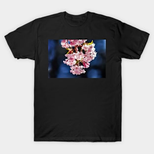 Cherry blossoms with blue bokeh T-Shirt